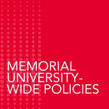 Red button with text Memorial University-wide Policies